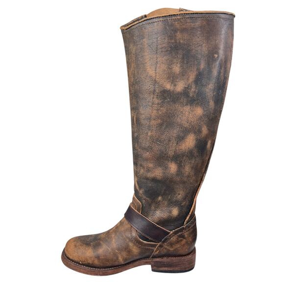 Freebird By Steven Contra Brown Distressed Leather Riding Boot Size US 6 - Picture 2 of 12